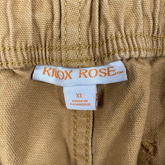 Knox Rose Pants Womens XL Brown High Rise Elastic Waistband Straight Leg NWT - Picture 9 of 11